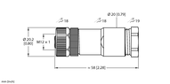 Złącze rozbieralne FW-ERKPM0416-PT-S-0810 - Turck