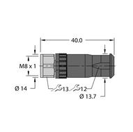 Złącze rozbieralne FW-PRKPM0420-SA-S-0406 - Turck
