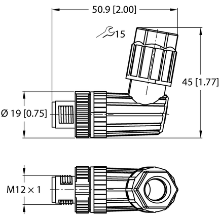 Złącze rozbieralne FW-EWSPM0526-SA-P-0408 - Turck