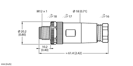 Złącze rozbieralne FW-ERSPM0414-PS-S-0608 - Turck