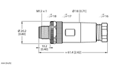 Złącze rozbieralne FW-ERSPM0414-PS-S-0608 - Turck