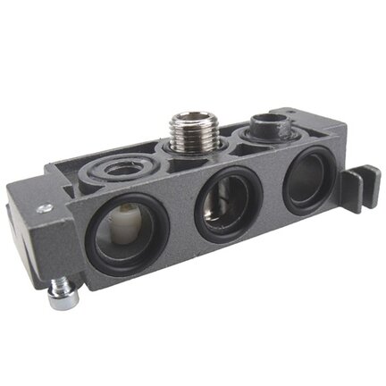 Płyta przyłączeniowa z odpowietrzeniem do płyty, regulacja przepływu G1/4 (CP-9100) - Univer