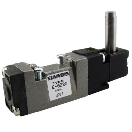 Zawór 5/2 powrót sprężyna (E-0220) seria E - Univer