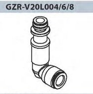 Złączka kątowa przedłużona przewód 4 mm (GZR-V20L004) - Univer