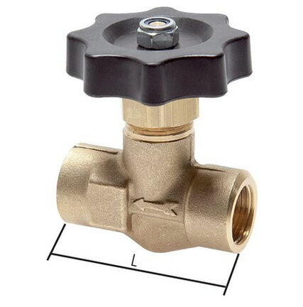 Zawór odcinający iglicowy G 1-1/4", gwinty wewnętrzne, PN100, mosiądz