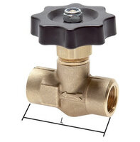 Zawór odcinający iglicowy G 1-1/4", gwinty wewnętrzne, PN100, mosiądz