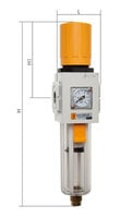 Filtroreduktory do sprężonego powietrza seria Eco-line G 1/4" - G 1/2" - EMC