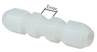 Złączka skręcana prosta grodziowa 12x10 mm, PVDF