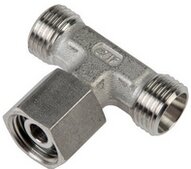 Trójnik hydrauliczny ze śrubunkiem M18 L (M26x1,5), bez nakrętki i pierścienia zacinającego