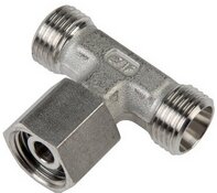 Trójniki hydrauliczne T, z gwintem zewnętrznym, do rurki hydraulicznej