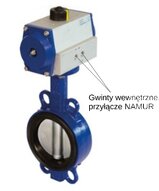 Przepustnice z napędem pneumatycznm