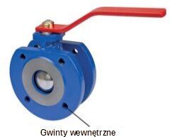 Zawór kulowy kołnierzowy kompaktowy, stalowy, DN32/PN40