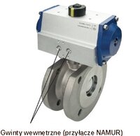Zawór kulowy kołnierzowy z napędem pneumatycznym, zamykany sprężyną, DN80/PN16, stal nierdzewna (KHFLK80/16PFSES) - Koly Deutschland