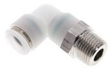 Złączka kątowa wtykowa R 1/4"-6, IQS-PVDF - Sang-A