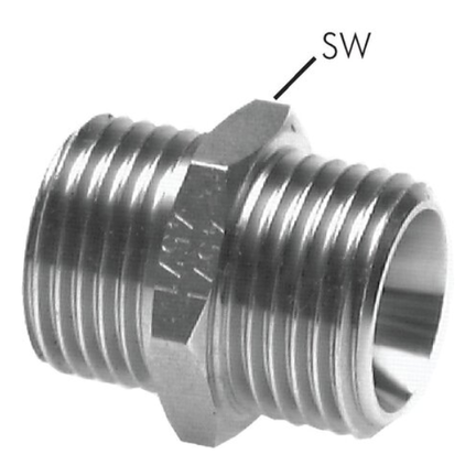 Nyple gwintowane (gwinty zewnętrzne cylindryczne), PN40 - Air-Com