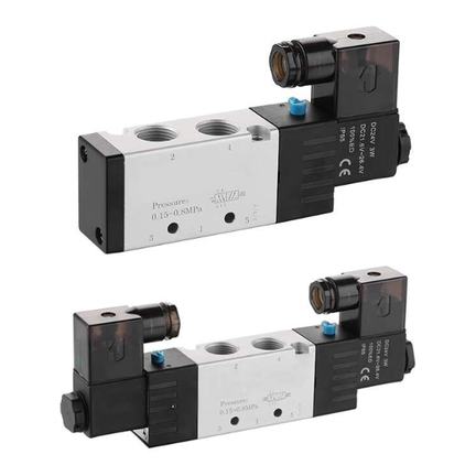 Elektrozawory 5/2 G 1/8" - G 1/2" monostabilne i bistabilne, seria JLE - PNEUER