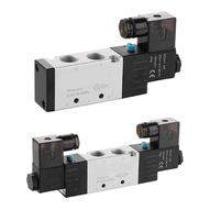 Elektrozawory 5/2 G 1/8" - G 1/2" monostabilne i bistabilne, seria JLE - PNEUER