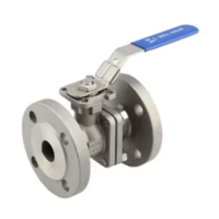 Zawory kulowe kołnierzowe 2-częściowe, DIN/EN, ze stali nierdzewnej (INOX), PN16 - Air-Com