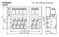 Wyspa zaworowa z zaworami JLE, Multipin n=10, 5/2 G1/8 24VDC