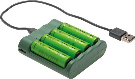 Ładowarka szybkiego ładowania dla 2 do 4 akumulatorów NiMH (AAA/AA)