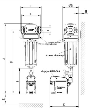 Separator cyklonowy DF-C0210-OU SUPERPLUS