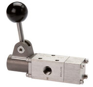 Zawory ręczne sterowane dźwignią 3/2 i 5/2 G 1/4", stal nierdzewna - Air-Com