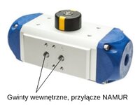  Napęd pneumatyczny, wielkość 6, otwierany sprężyną, F05 (czop kwadratowy 11)