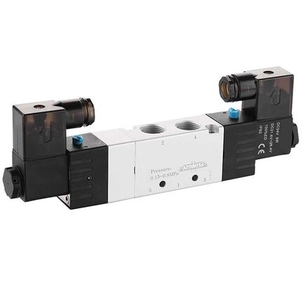Elektrozawór 5/3, G3/8, w poł. środkowym odpowietrzony, 24 VDC - PNEUER