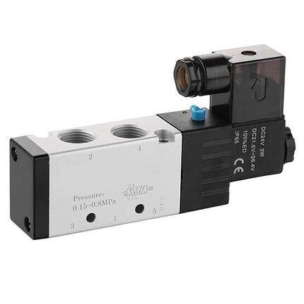 Elektrozawór 5/2 G3/8, 24 VDC, monostabilny - PNEUER