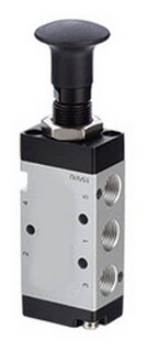 Zawory sterowane cięgłem 5/2 G 1/8" - G 1/4", seria JLC - Air-Com