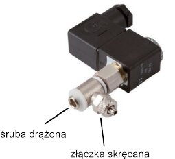Elektrozawór ze śrubą drążoną 3/2 (NC) G 1/8-6 x 4, zasilanie od gw. zew, 24 V DC