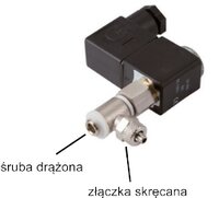 Elektrozawór ze śrubą drążoną 3/2 (NC) G 1/8-6 x 4, zasilanie od gw. zew, 24 V AC