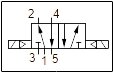 Elektrozawór 5/2 G1/2, 12V DC, bistabilny - PNEUER