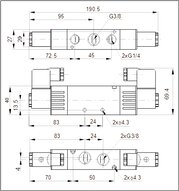 Elektrozawór 5/2 G3/8, 24 VDC, bistabilny - PNEUER