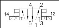 Elektrozawór 5/2 G 1/2 bistabilny, 24 V DC