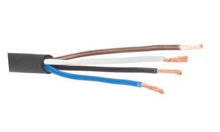 Kabel z gniazdem prostym M8, 4 luźne koncówki kabla, 5 m