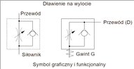 Zawór dławiąco-zwrotny wkręcany, dławienie na wylocie G1/8-4 (oring)