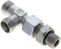 Trójnik hydrauliczny L, nastawny, gwint M 16x1,5-12 L (M18x1,5), stal ocynkowana