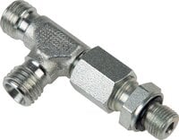 Trójnik hydrauliczny L, nastawny, gwint G 3/4"-20 S (M30x2), stal ocynkowana