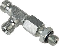 Trójnik hydrauliczny L, nastawny, gwint G 1/4"-10 L (M16x1,5), stal ocynkowana