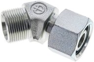 Kolanko hydrauliczne 45 st., nastawne, gwintowane 16 S (M24x1,5), uszczelnienie stożkowe, stal ocynkowana