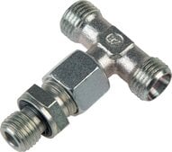 Trójnik hydrauliczny T, nastawny, gwint M 14x1,5-10 L (M16x1,5), stal ocynkowana