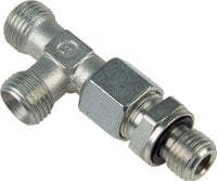 Trójnik hydrauliczny L, nastawny, gwint M 12x1,5-6 S (M14x1,5), stal ocynkowana