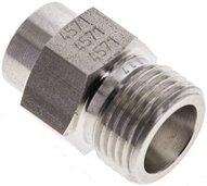 Złączka hydrauliczna prosta, do wspawania, gwintowana 10 S (M18x1,5), stal nierdzewna