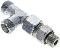Trójnik hydrauliczny L, nastawny, gwint G 3/8"-12 S (M20x1,5), stal ocynkowana