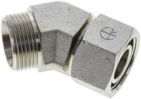 Kolanko hydrauliczne 45 st., nastawne, gwintowane 22 L (M30x2), uszczelnienie stożkowe, stal ocynkowana