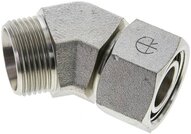 Kolanko hydrauliczne 45 st., nastawne, gwintowane 22 L (M30x2), uszczelnienie stożkowe, stal ocynkowana