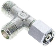 Trójnik hydrauliczny L, nastawny, gwintowany 6 L (M12x1,5), uszczelnienie stożkowe, stal ocynkowana
