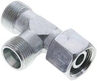 Trójnik hydrauliczny L, nastawny, gwintowany 14 S (M22x1,5), uszczelnienie stożkowe, stal ocynkowana