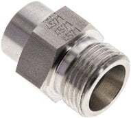 Złączka hydrauliczna prosta, do wspawania, gwintowana 12 S (M20x1,5), stal nierdzewna